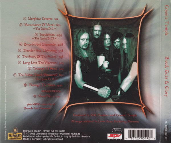 Cryonic Temple -Blood, Guts & Glory