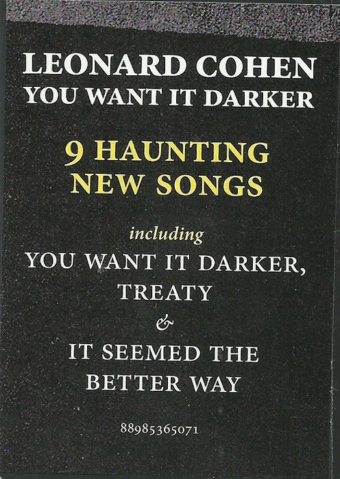 Leonard Cohen -You Want It Darker
