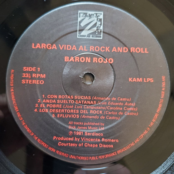 Baron Rojo* -Larga Vida Al Rock And Roll