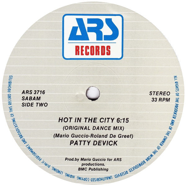 Patty Devick -Hot In The City