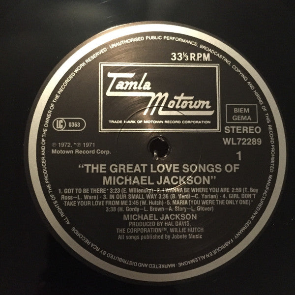 Michael Jackson -The Great Love Songs Of Michael Jackson