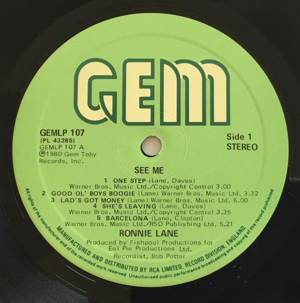 Ronnie Lane -See Me