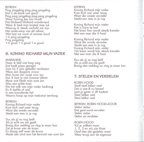 "Robin Hood" De Musical Cast -Robin Hood - De Musical