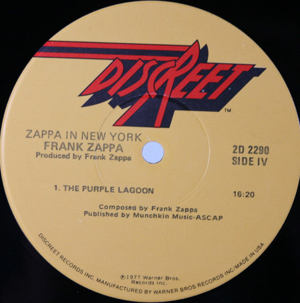 Frank Zappa -Zappa In New York