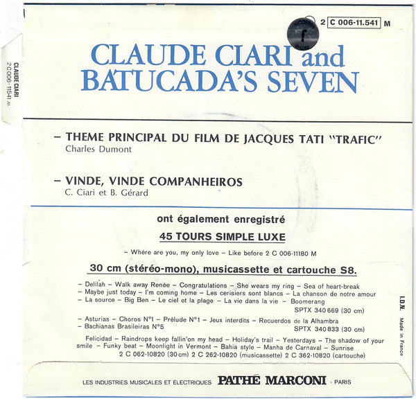 Claude Ciari And Batucada's Seven* -Trafic