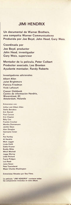 Jimi Hendrix - Banda Sonora Original De La Película Jimi Hendrix
