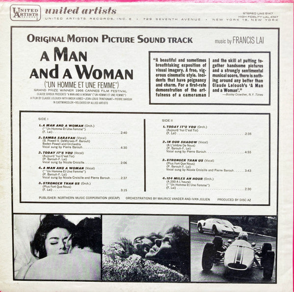 Francis Lai -A Man And A Woman (Original Motion Picture Soundtrack)