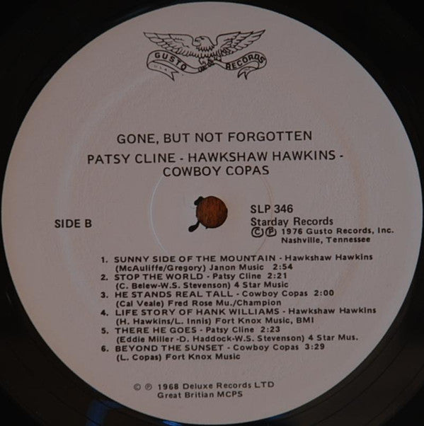 Cowboy Copas / Patsy Cline / Hawkshaw Hawkins -Gone, But Not Forgotten