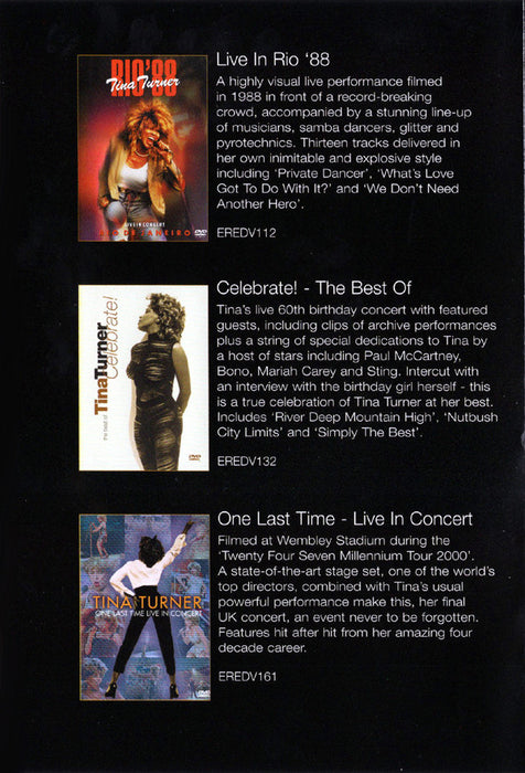 Tina Turner -Live In Amsterdam / Celebrate / Live In Rio