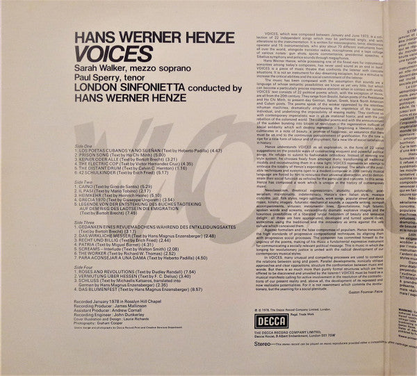 Henze* -Voices
