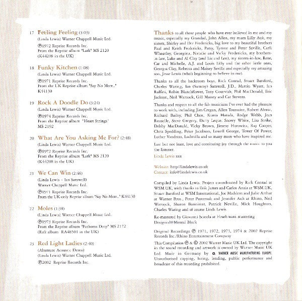 Linda Lewis - Reach For The Truth (Best Of The Reprise Years 1971-1974)