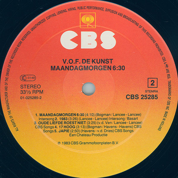 V.O.F. De Kunst* -Maandagmorgen 6:30