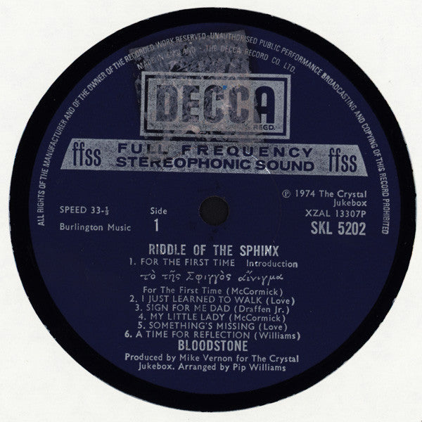 Bloodstone -Riddle Of The Sphinx