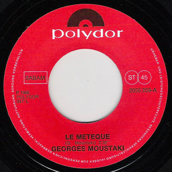 Georges Moustaki -Le Métèque / Il Est Trop Tard