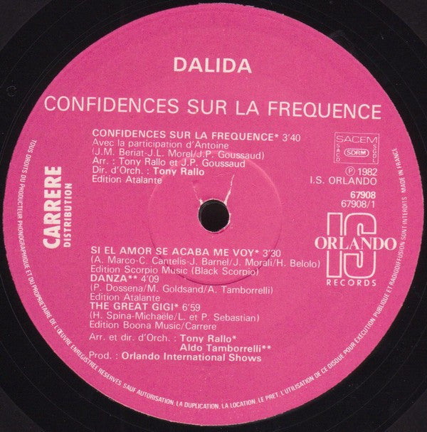 Dalida -Confidences Sur La Fréquence