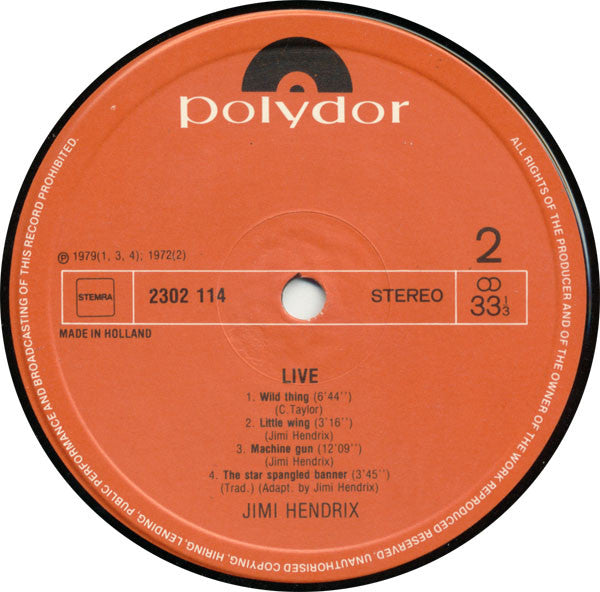 Jimi Hendrix -Live