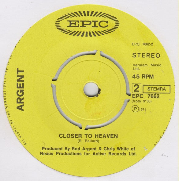 Argent -Hold Your Head Up