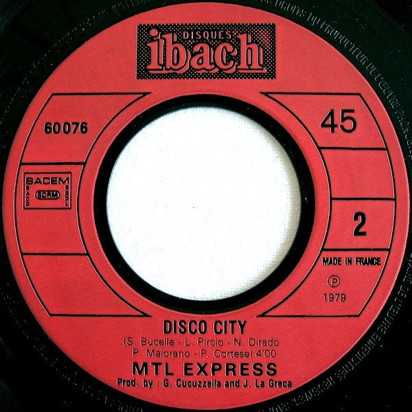 MTL Express -Dance All Night / Disco City