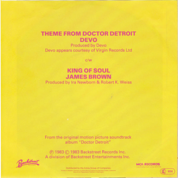 Devo / James Brown -Theme From Doctor Detroit / King Of Soul