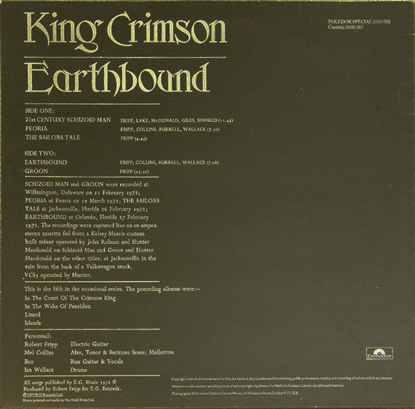 King Crimson -Earthbound
