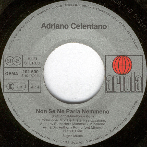 Adriano Celentano - Il Tempo Se Ne Va