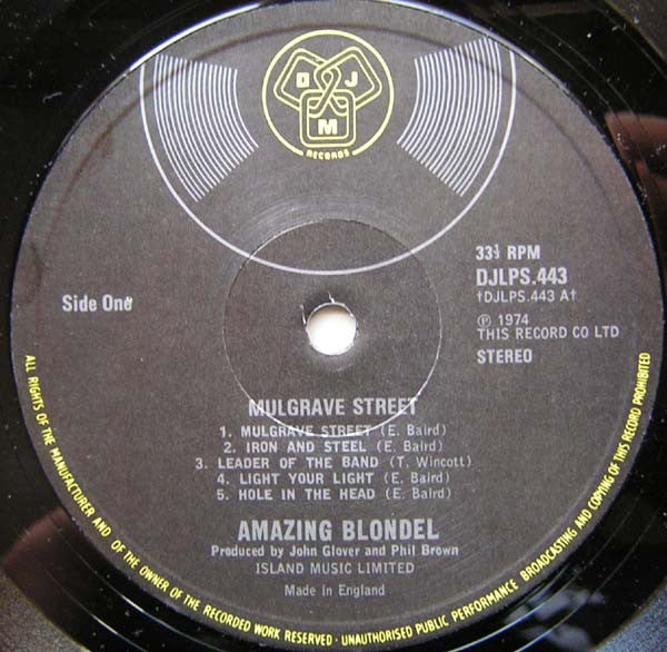 Amazing Blondel -Mulgrave Street