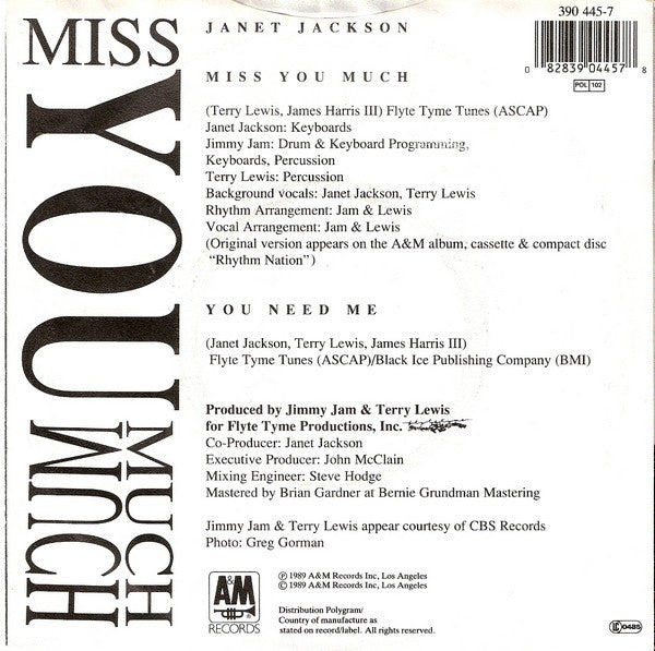 Janet Jackson -Miss You Much