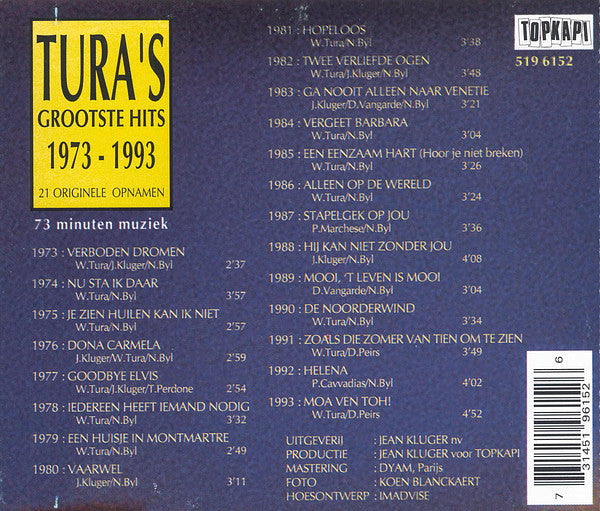 Tura* -Tura's Grootste Hits 1973 - 1993