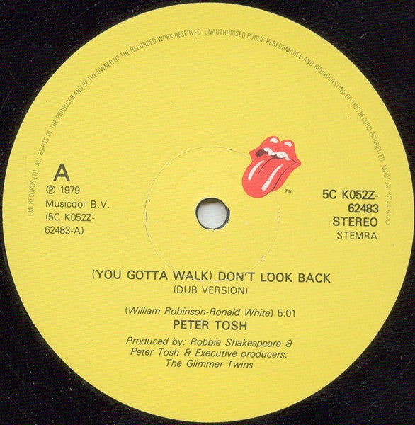 Peter Tosh And Word, Sound And Power -Don't Look Back (Dub Version) / Soon Come (Long Version)