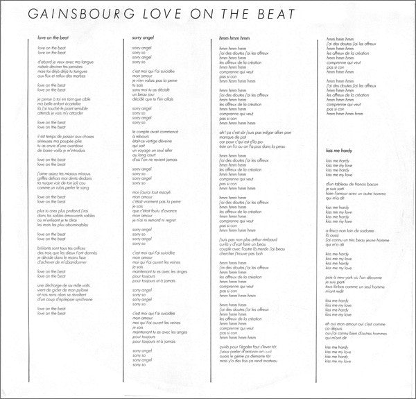 Gainsbourg* - Love On The Beat