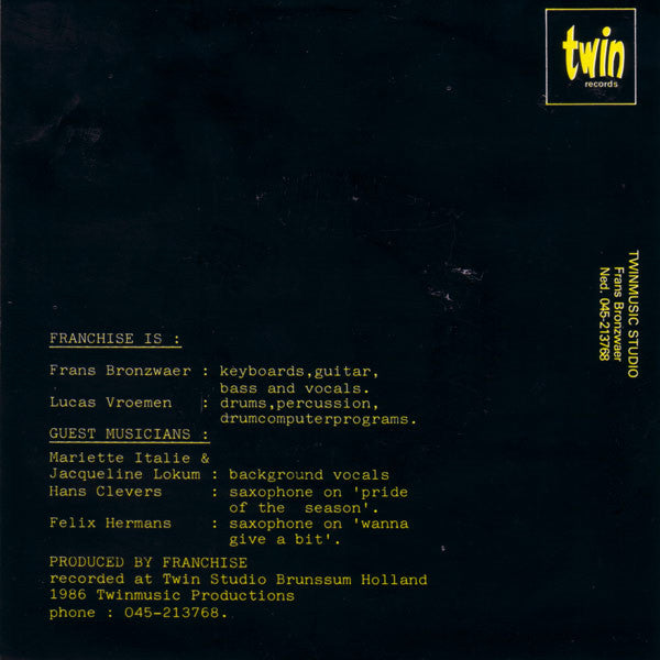 Franchise (4) -Wanna Give A Bit / Pride Of The Season