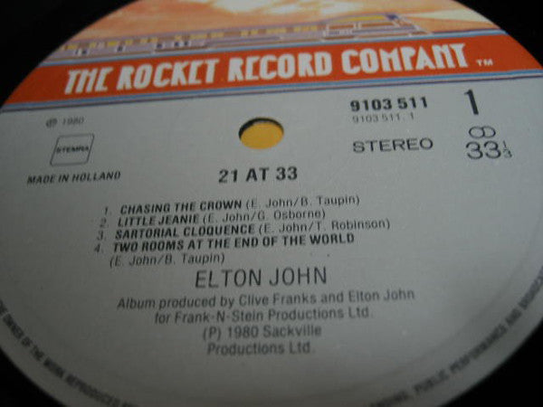 Elton John -21 At 33