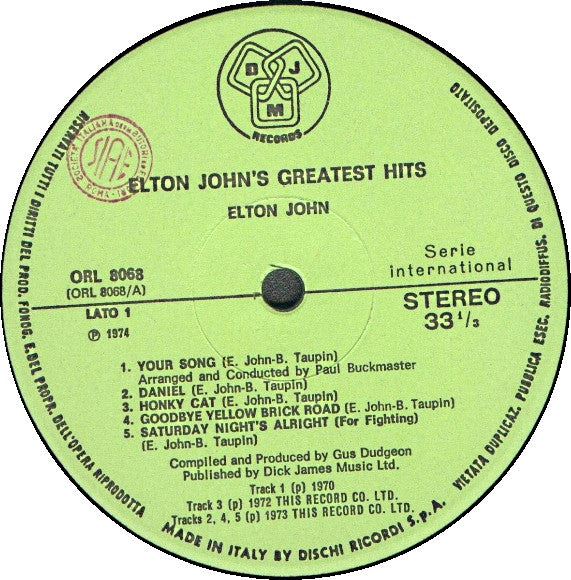 Elton John -Greatest Hits