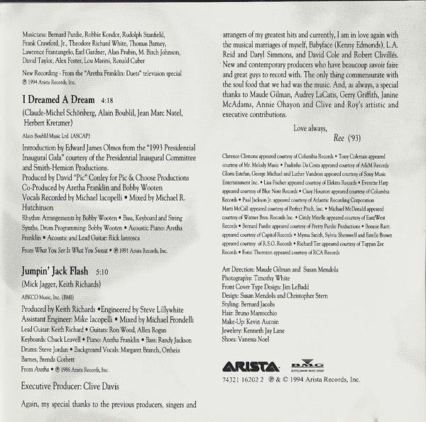 Aretha Franklin -Greatest Hits (1980-1994)