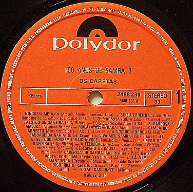 Os Caretas - Cem Anos De Samba