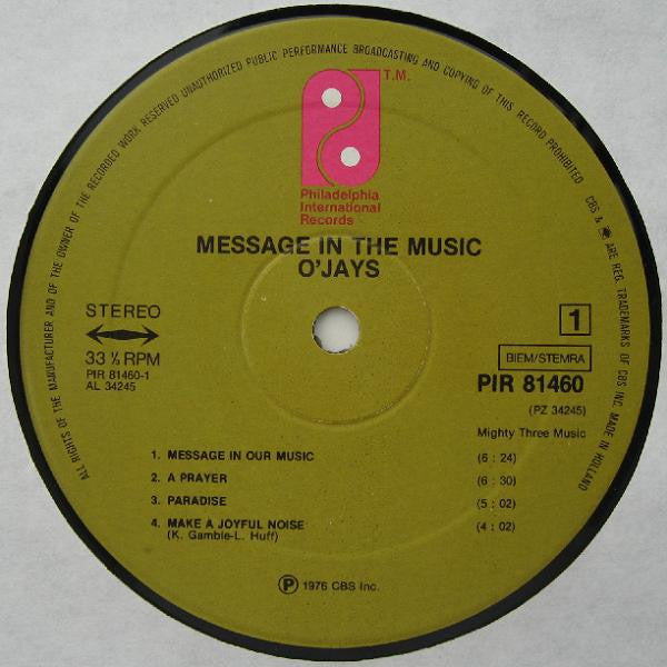 The O'Jays -Message In The Music