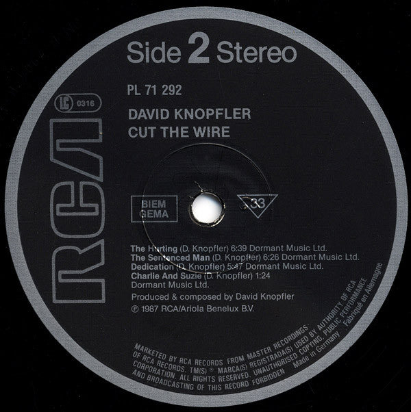David Knopfler -Cut The Wire