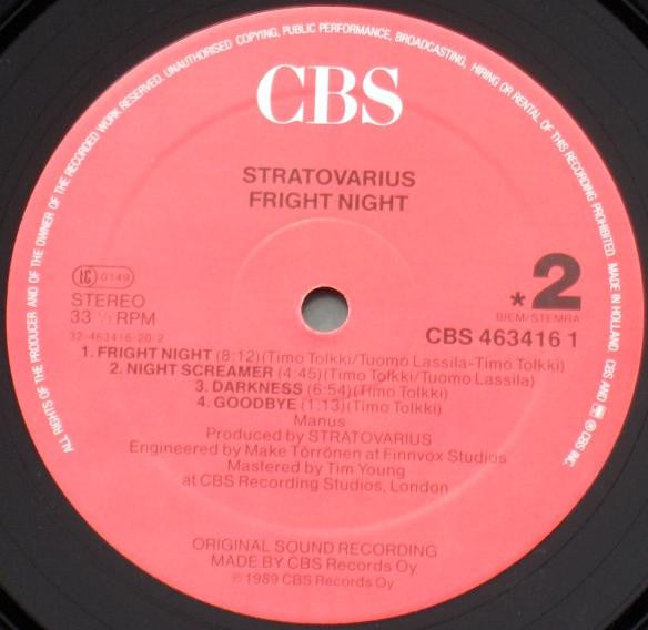 Stratovarius -Fright Night