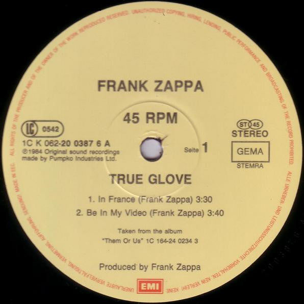 Frank Zappa -True Glove