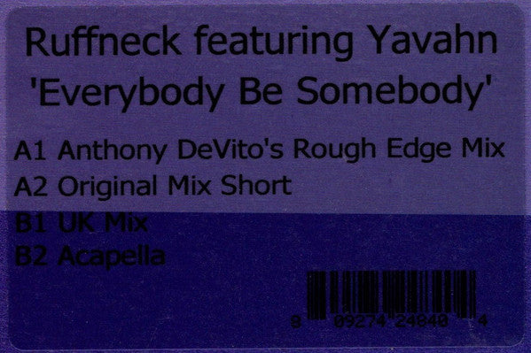 Ruffneck Featuring Yavahn -Everybody Be Somebody
