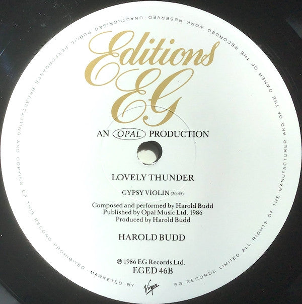 Harold Budd -Lovely Thunder