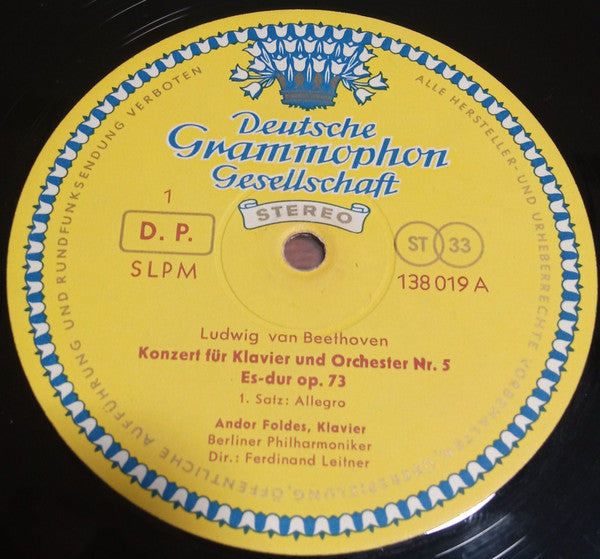 Ludwig van Beethoven / Andor Foldes , Piano ‧ Berliner Philharmoniker ‧ Dirigent: Ferdinand Leitner -Klavierkonzert Nr. 5 Es-Dur, Op. 73 ‧ Klaviersonate Nr. 25 G-dur Op. 79