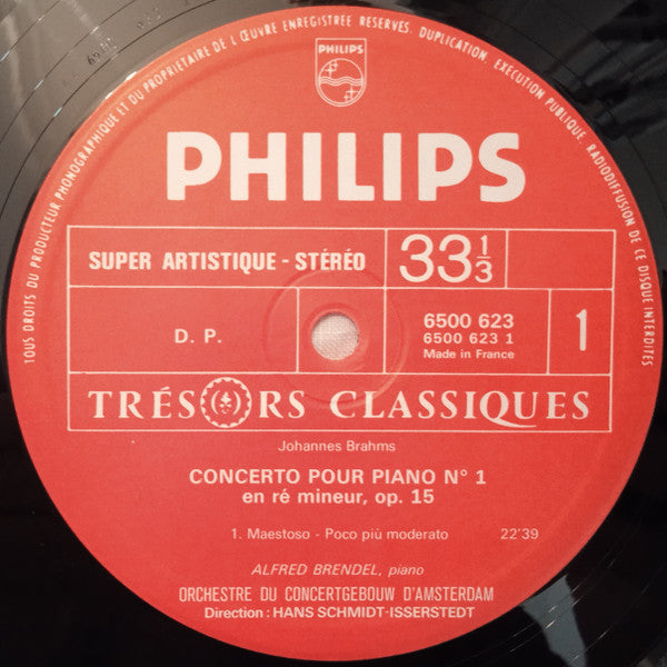 Brahms* - Alfred Brendel, Orchestre Du Concertgebouw D'Amsterdam*, Hans Schmidt-Isserstedt - Concerto Pour Piano No. 1