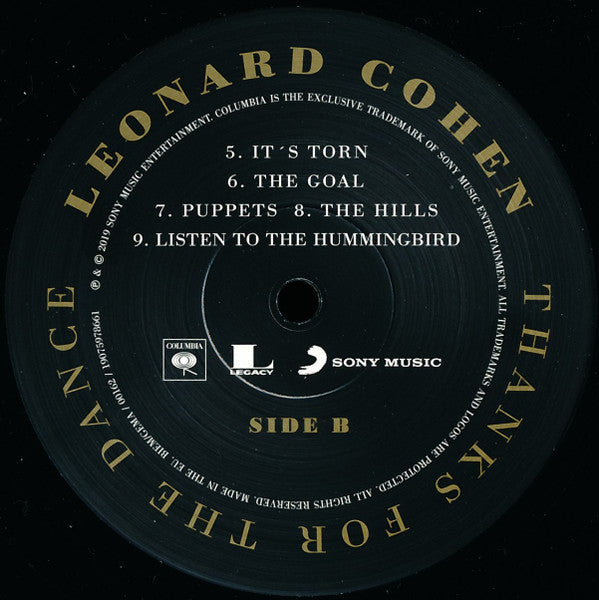 Leonard Cohen -Thanks For The Dance