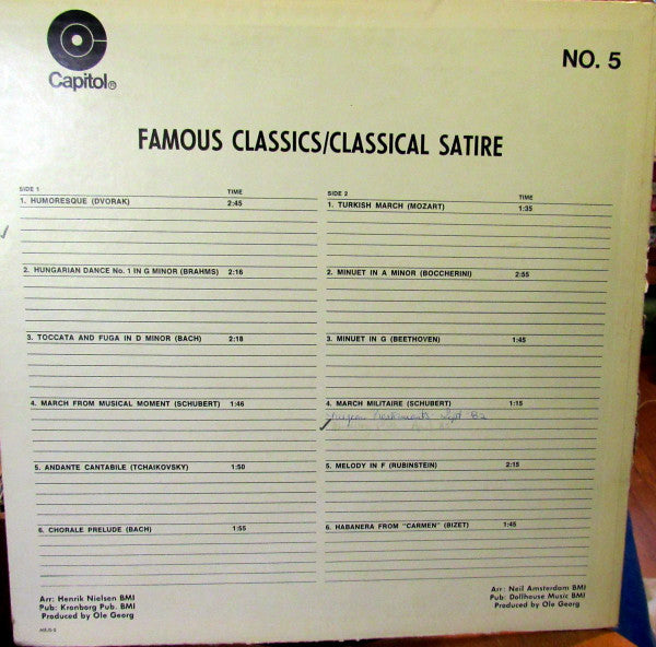 Neil Amsterdam -Release No. 9 - Famous Classics / Classical Satire