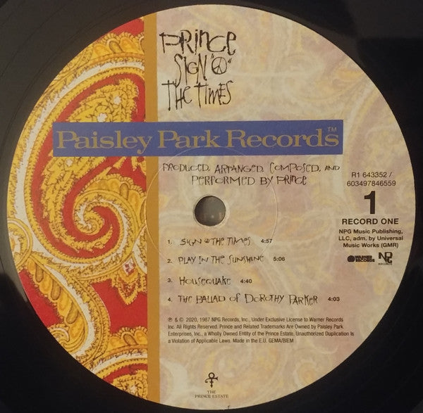 Prince -Sign "O" The Times