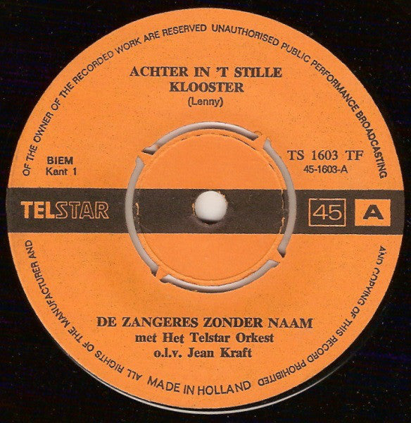 Zangeres Zonder Naam -Achter In 't Stille Klooster