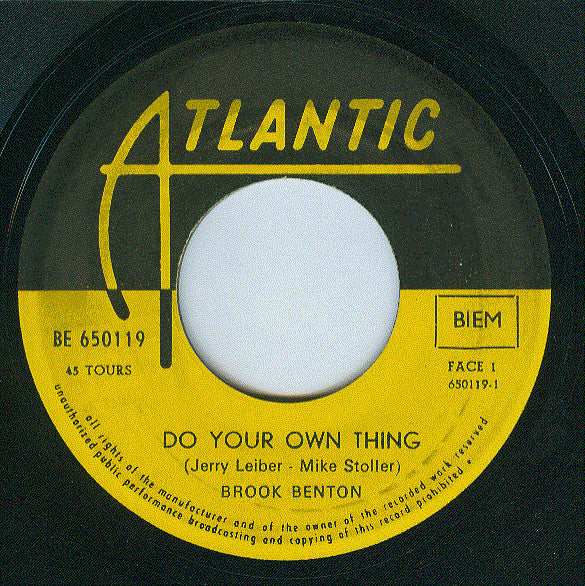 Brook Benton -Do your own thing / I Just Don't Know What To Do With Myself