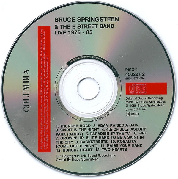 Bruce Springsteen & The E Street Band* -Live/1975-85