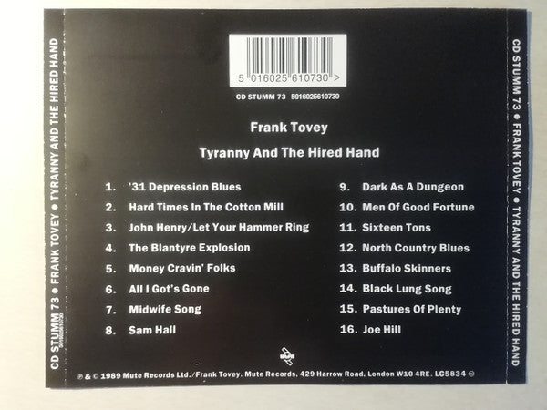 Frank Tovey -Tyranny And The Hired Hand